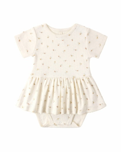 POINTELLE SKIRTED BODYSUIT PETIT FLEUR