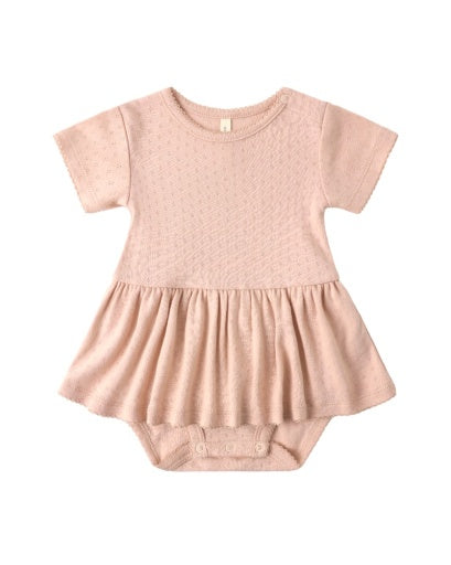 POINTELLE SKIRTED BODYSUIT MELON
